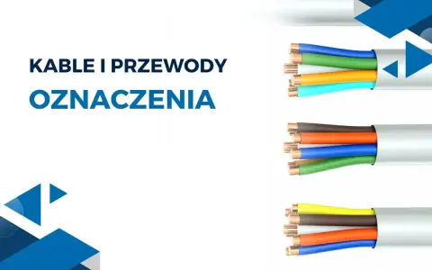 Kolory kabli: niebieski, zielony, pomarańczowy, turkusowy, brązowy, szary, żółty. Różne wiązki przewodów.