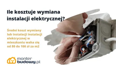 Ręce majsterkowicza pracują przy instalacji elektrycznej. Dowiedz się, ile kosztuje wymiana instalacji elektrycznej w mieszkaniu.