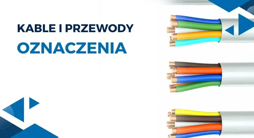Kolory kabli: niebieski, zielony, pomarańczowy, turkusowy, brązowy, szary, żółty. Różne wiązki przewodów.