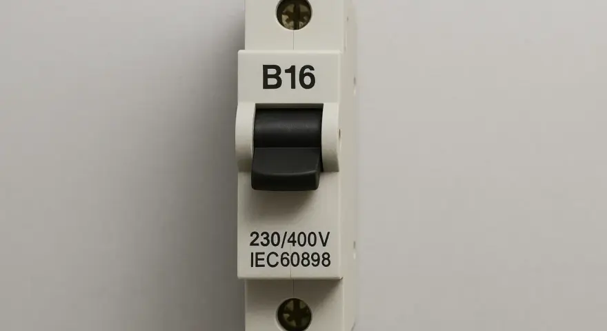 Wyłącznik nadprądowy B16, idealny jako bezpiecznik do gniazdek. Zapewnia ochronę instalacji 230/400V.